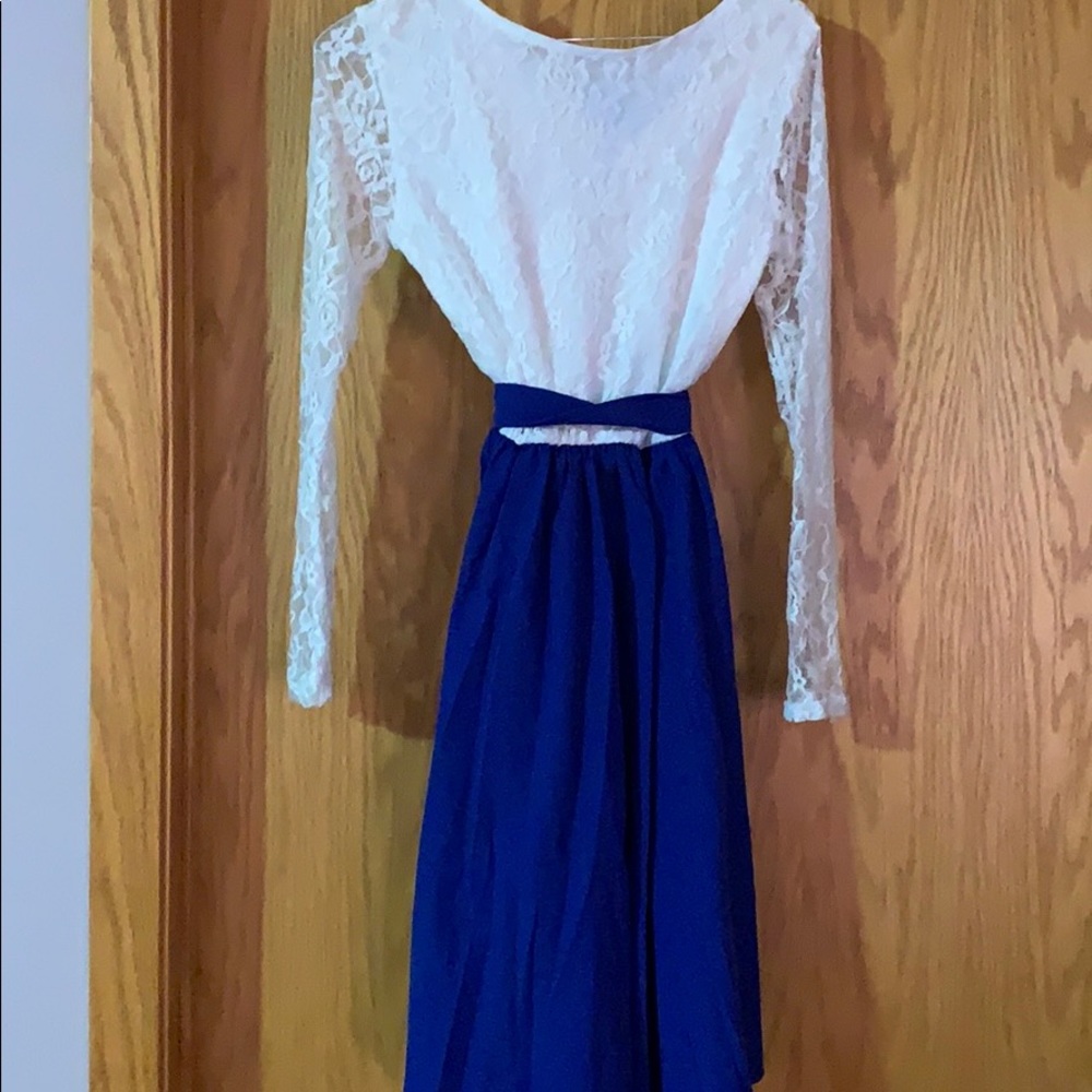 Nice Light blue lace fully lined dress